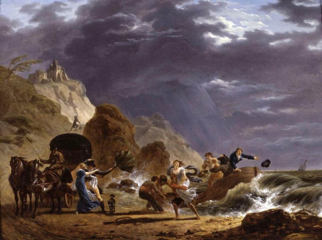 Lipari per un weekend: programma essenziale — File:Carle Vernet - Arrival of Emigres with the Duchess of Berry on the French Coast - WGA24718.jpg