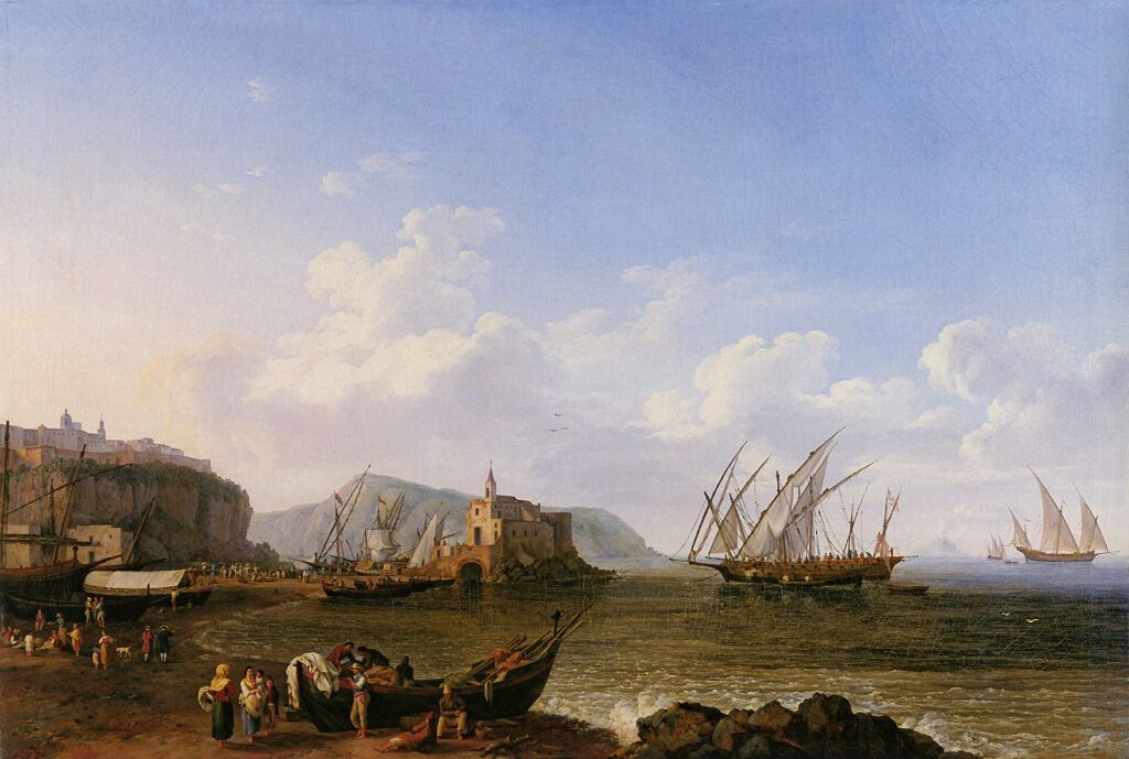 Passeggiata da Canneto alle cave di pomice — File:Hackert, Blick auf Lipari und Stromboli, 1778.jpg